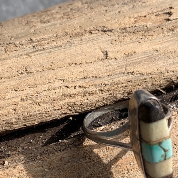 Native American | Multiple Stone and Sterling Ring - Picture 10 of 11